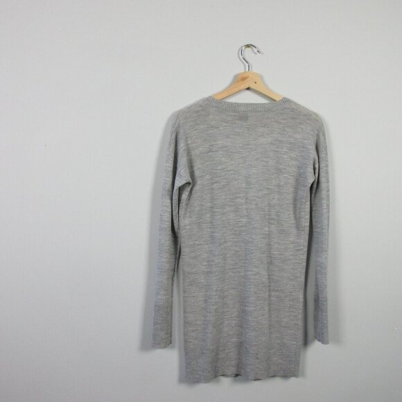 Club Monaco 100% Merino Wool Cardigan Sweater Women S Grey Button Up 236 - Picture 2 of 10